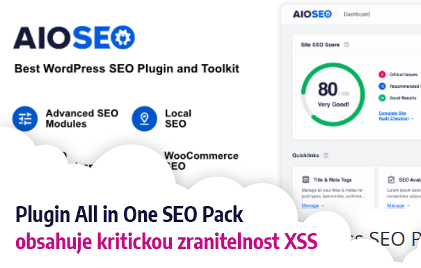Plugin All in One SEO Pack obsahuje kritickou zranitelnost persistent XSS