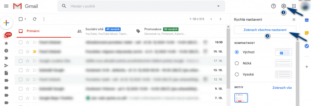 Nastavení Gmail.com