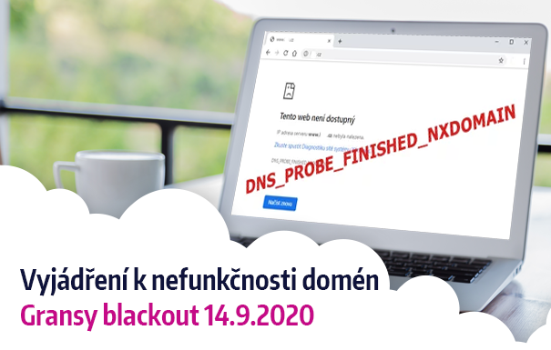 Vyjádření k nefunkčnosti domén – Gransy blackout 14.9.2020