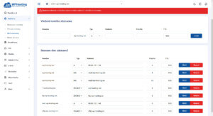 Doména - DNS záznamy