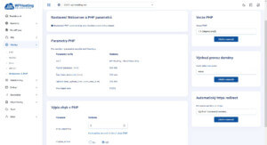 Služby - Webserver & PHP nastavení