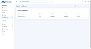 Subdomény - Mazání