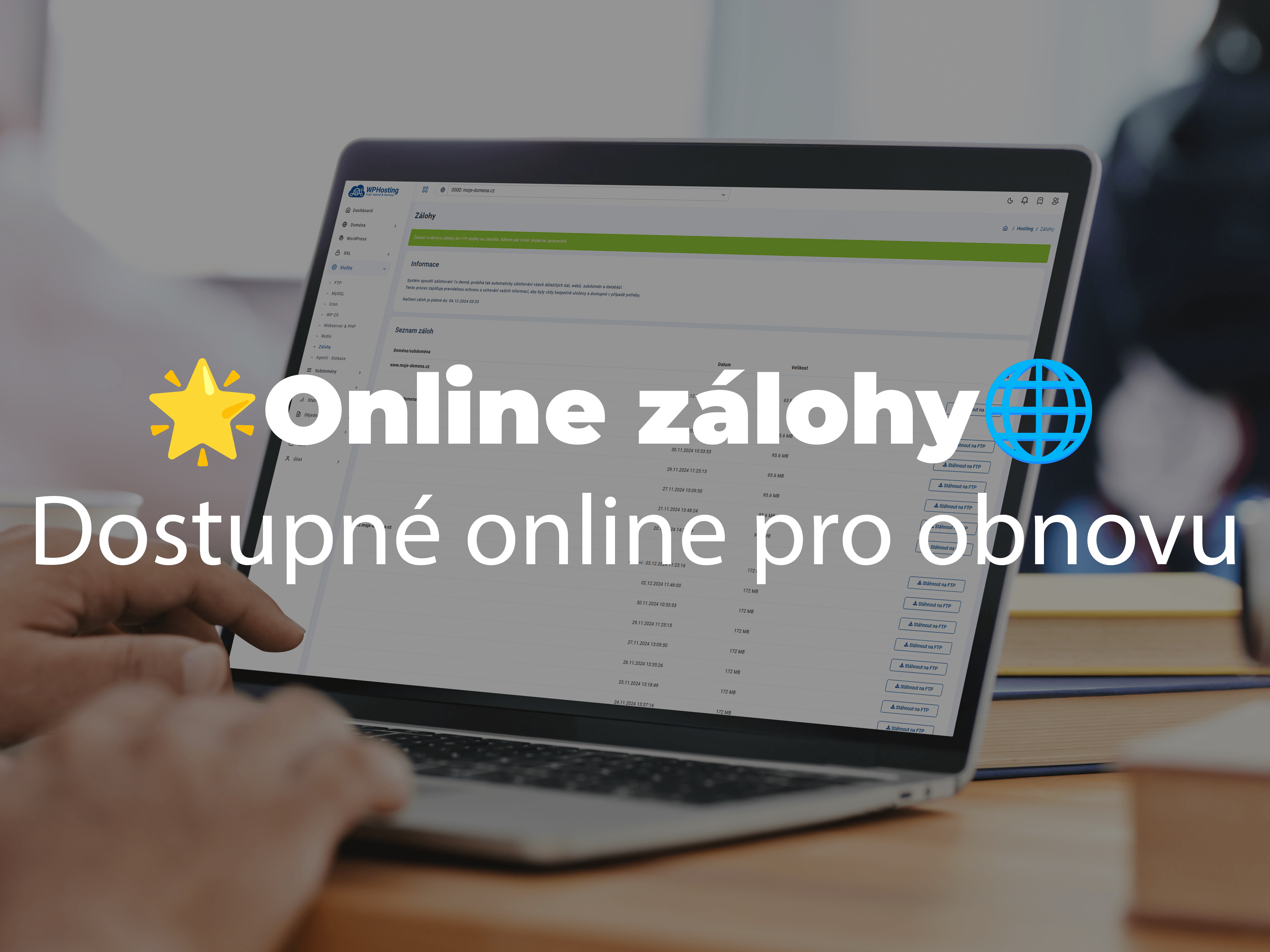 🌟 Zálohy v administraci! 🌐
