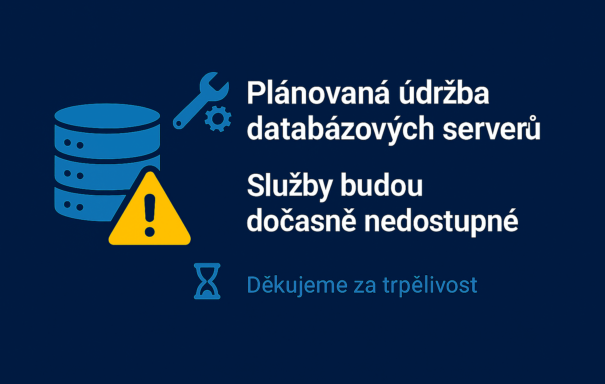 🛠 Plánovaná údržba databázových serverů